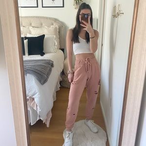 Aerie Distressed City Joggers